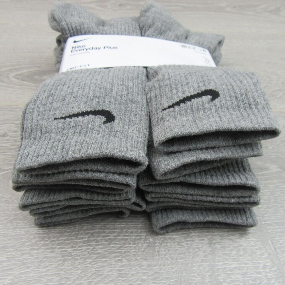 Nike Everyday Plus Cushioned Crew Socks Mens Size 8-12 Grey NEW - Picture 5 of 10